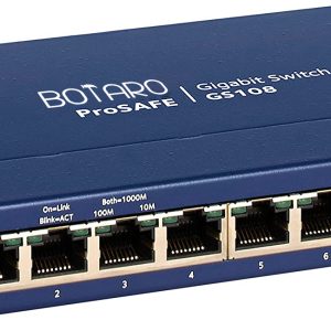 BOTARO 8-Port Gigabit Ethernet Unmanaged Switch (GS108) – Desktop or Wall Mount, and Limited Lifetime Protection