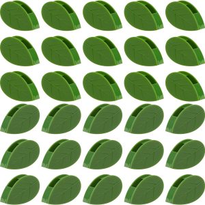 SAVITA 30PCS Plant Climbing Wall Fixture Clips Self-Adhesive Plant Wall Fixer Clip Invisible Leaf Shaped Vines Holder For Home Decoration and Wire Fixing Cable Organizer