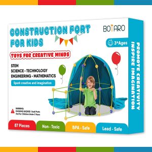 BOTARO Kids Play Fort Building Toy for Girls and Boys Age 3,4,5, DIY, Creative Building Kit for Children with Blanket Included, Indoor Outdoor Activities
