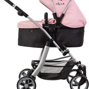 Play Like Mum Daisy Chain Connect 5 in 1 Dolls Pram – Classic Pink Fabric. for Ages 4-8 Years.